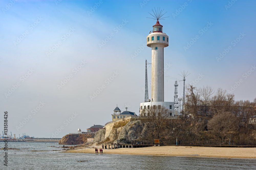 Lighthouse of Qinhuangdao port, China