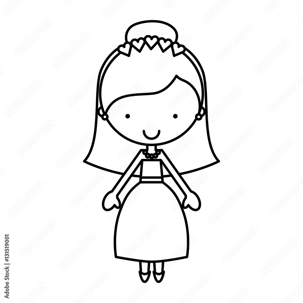 Newly married woman character vector illustration design Newly married woman character vector illustration design