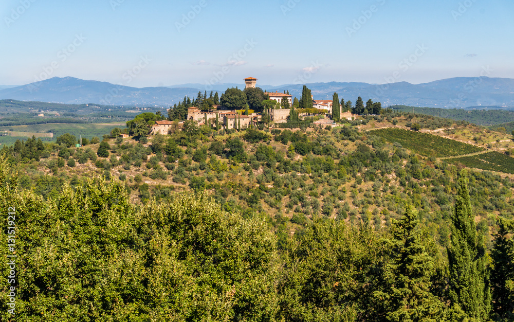 Landscape in Chianti region the heart of the Tuscan Countryside