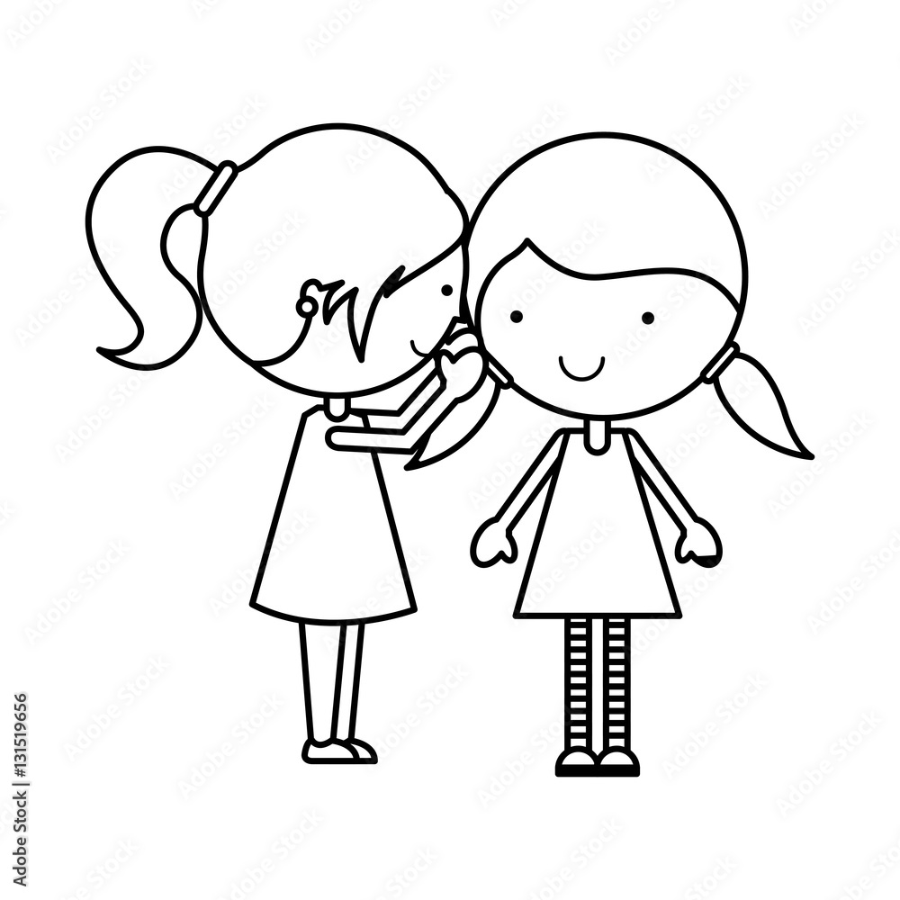 cute little girl character vector illustration design cute little girl character vector illustration design