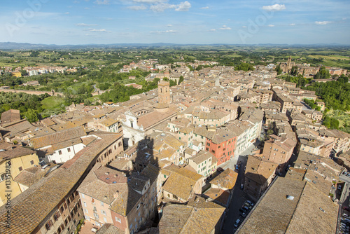 roofs and shadows from tower photo