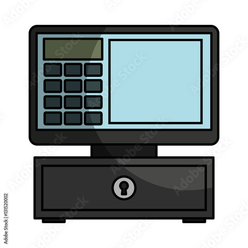 machine register isolated icon vector illustration design