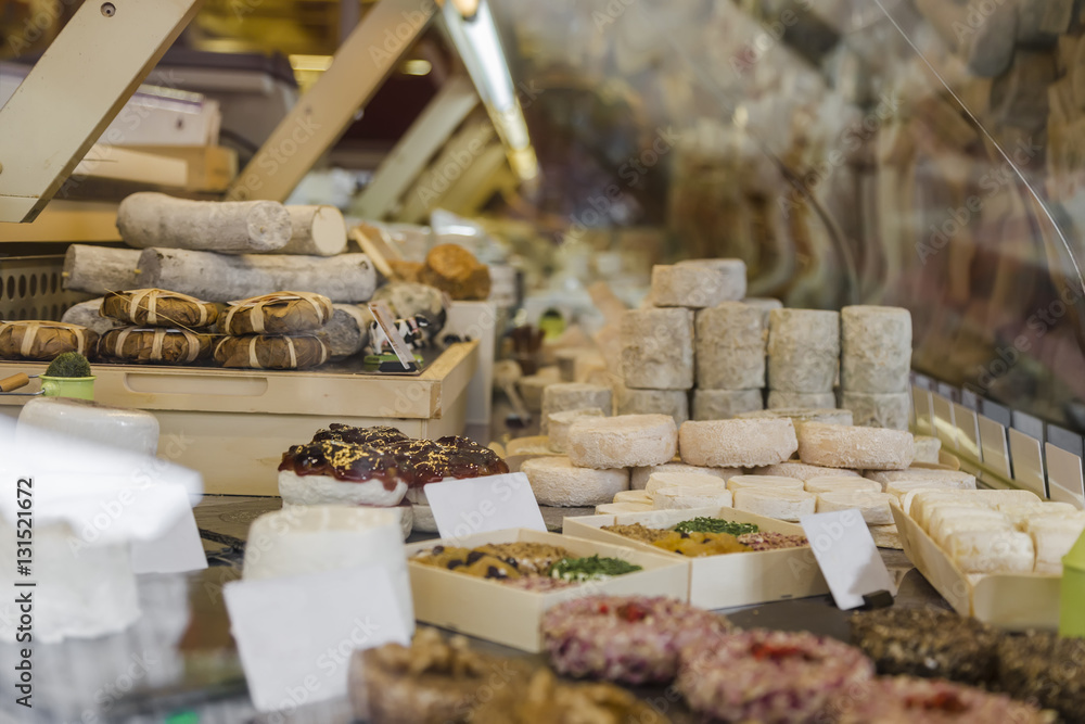 Large selection of different cheeses Large selection of different cheeses