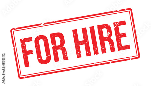 For Hire rubber stamp