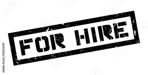 For Hire rubber stamp