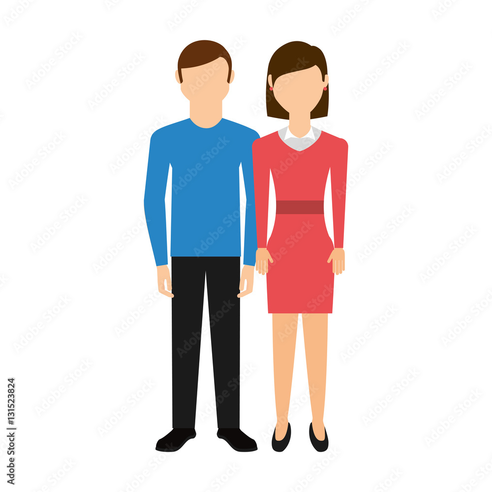 custom made wallpaper toronto digitalyoung couple happy icon vector illustration design