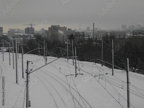 Winter urban landscape