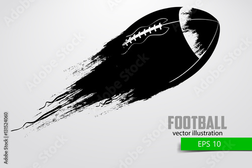 silhouette of a football player. Rugby. American footballer. Vector illustration