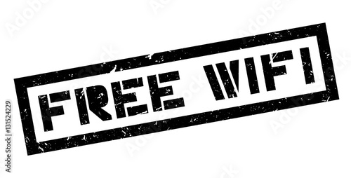 Free Wifi rubber stamp