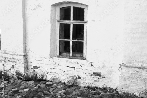Window of building in Saviour Priluki Monastery. photo