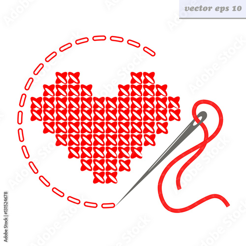 cross stich heart