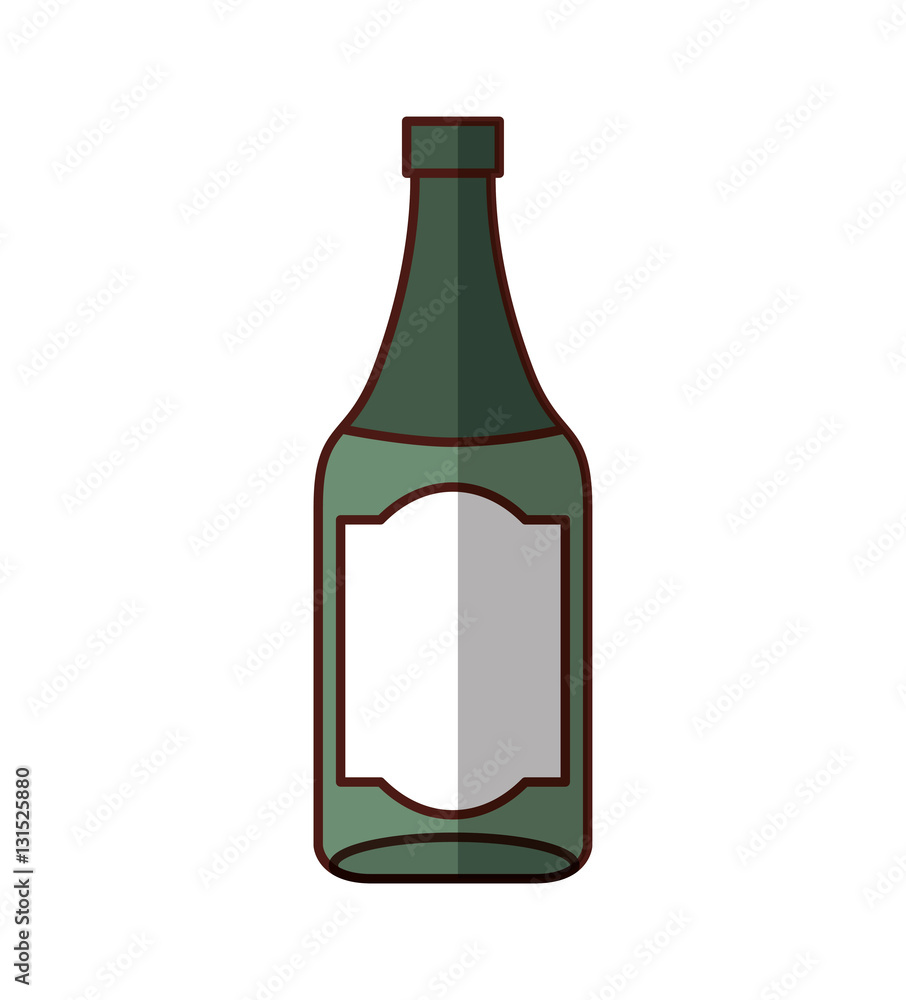 beer bottle isolated icon vector illustration design