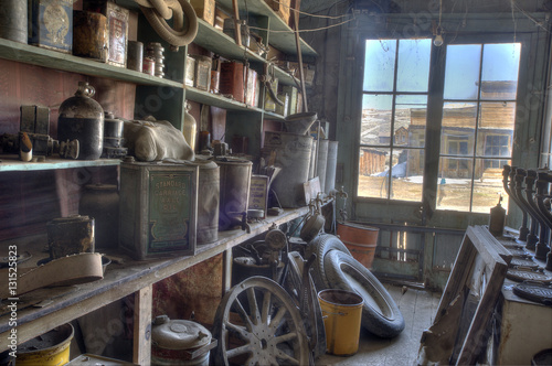 Old Gas Station Interior, Ghost Town of bodie photo