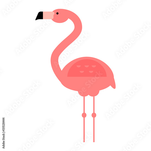 Cool pink flamingo vector illustration.