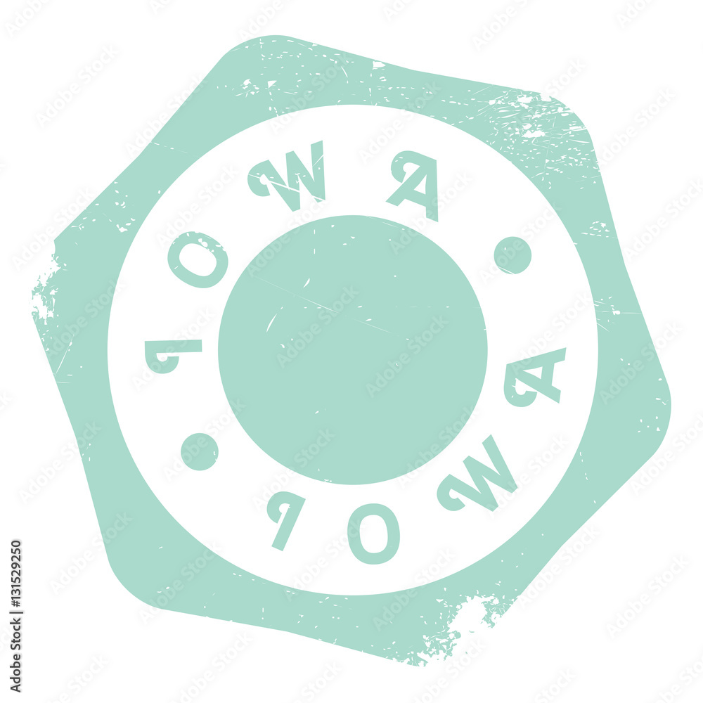 Fototapeta premium Iowa stamp rubber grunge