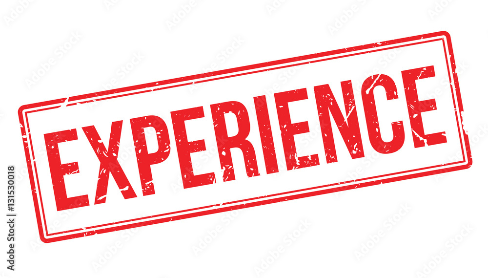 Experience rubber stamp Experience rubber stamp