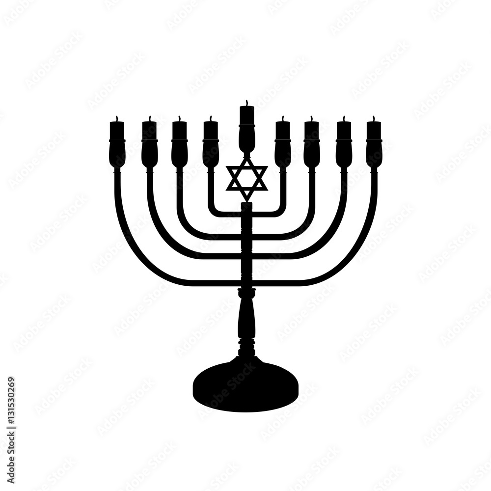 eps 10 vector Hanukkah menorah or Hanukkiah isolated on white background. Unique candelabrum, the nine-branched menorah for Jewish religious holiday Hanukkah or Festival of Lights, Feast of Dedication eps 10 vector Hanukkah menorah or Hanukkiah isolated on white background. Unique candelabrum, the nine-branched menorah for Jewish religious holiday Hanukkah or Festival of Lights, Feast of Dedication
