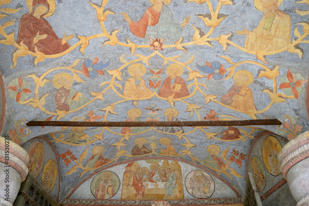 Old frescoes in Kirillo-Belozersky monastery.