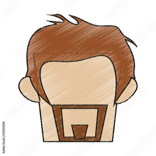 Man icon. Hipster style vintage retro fashion and culture theme. Isolated design. Vector illustration