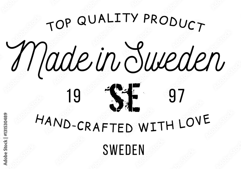 Fototapeta premium Made in Sweden stamp