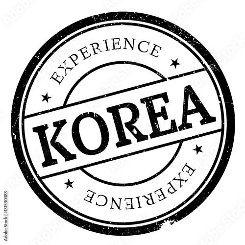 Korea stamp rubber grunge