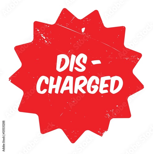 Discharged rubber stamp