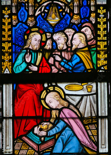 Stained Glass - Jesus Anointed by a Sinful Woman