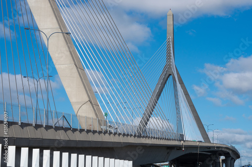 Zakim Bunker Hill Memorial Bridge in Boston, USA