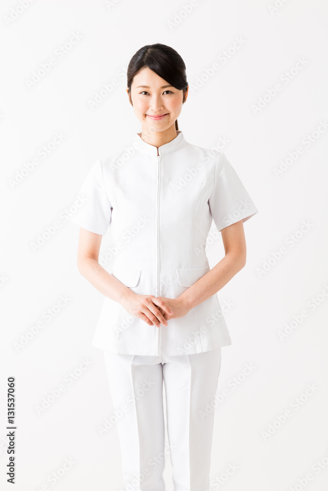 young asian nurse isolated on white background young asian nurse isolated on white background