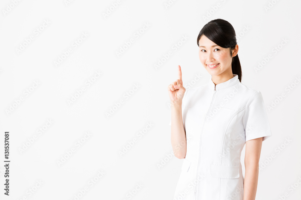 young asian nurse isolated on white background young asian nurse isolated on white background