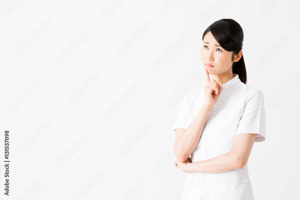 young asian nurse isolated on white background young asian nurse isolated on white background