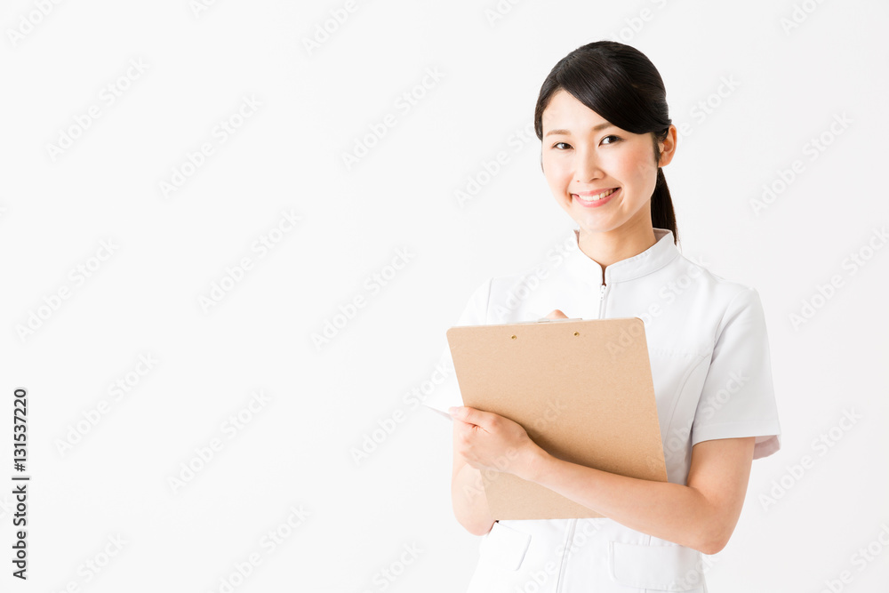 young asian nurse isolated on white background young asian nurse isolated on white background
