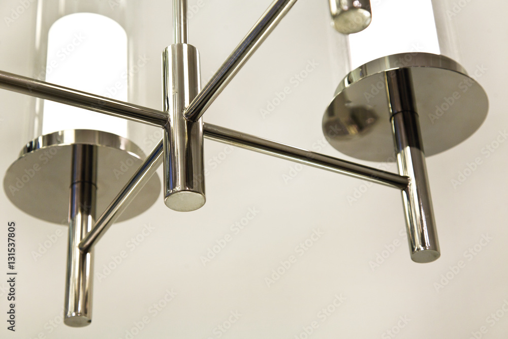 White metal lamp White metal lamp