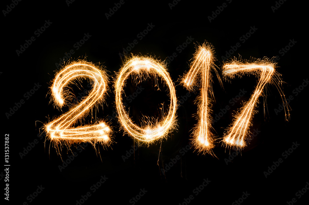 2017 written with Sparkle firework 2017 written with Sparkle firework