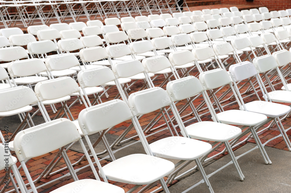 Fototapeta premium chairs arranged outdoor for ceremony