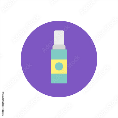 Women lubricating gel or Female lubricant color icon. Flat style