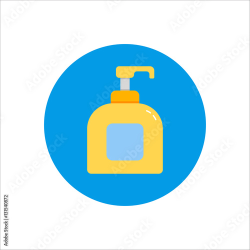 Women lubricating gel or Female lubricant color icon. Flat style