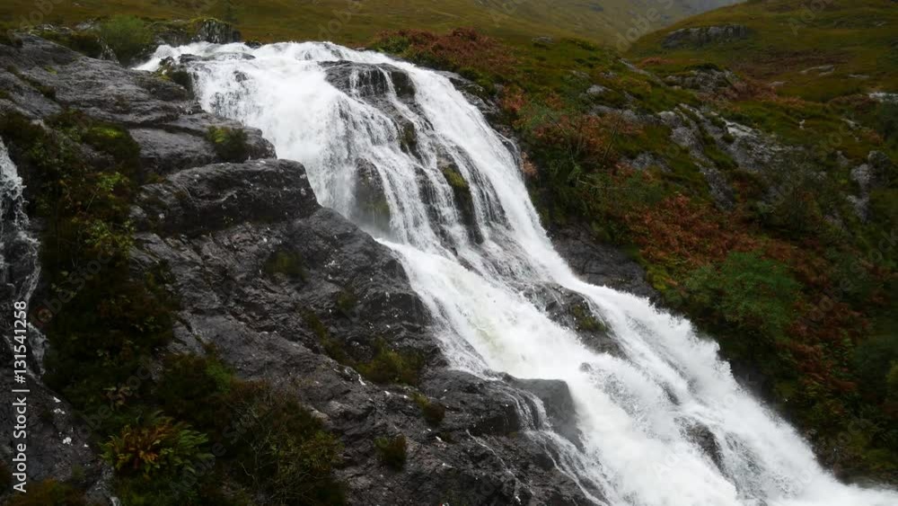 Glencoe waterfalls on cloudy and rainy day, Glencoe, Highlands of Scotland, Scotland, UK
Glencoe waterfalls on cloudy and rainy day, Glencoe, Highlands of Scotland, Scotland, UK