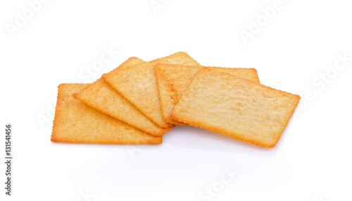 Biscuit on white background photo