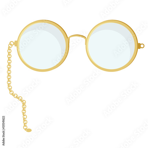 Golden round glasses