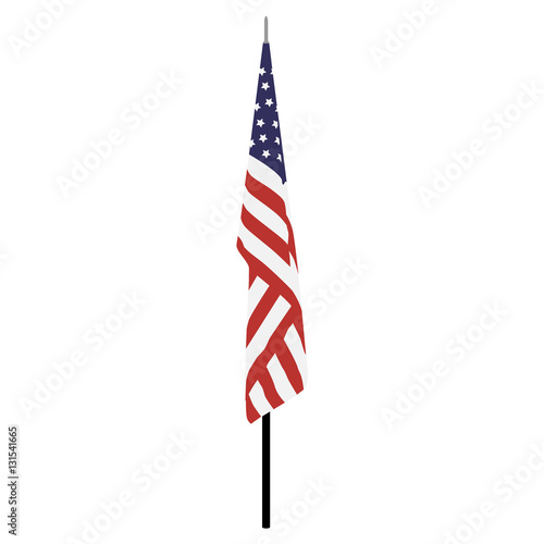 American flag on stand