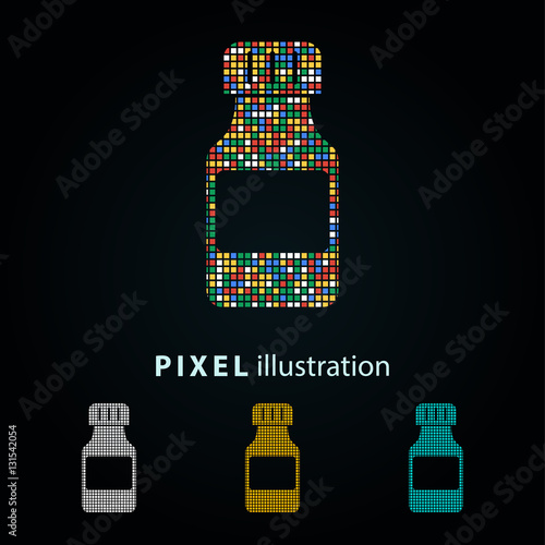 Flask - pixel illustration.