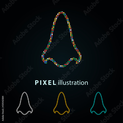 Nose - pixel illustration.