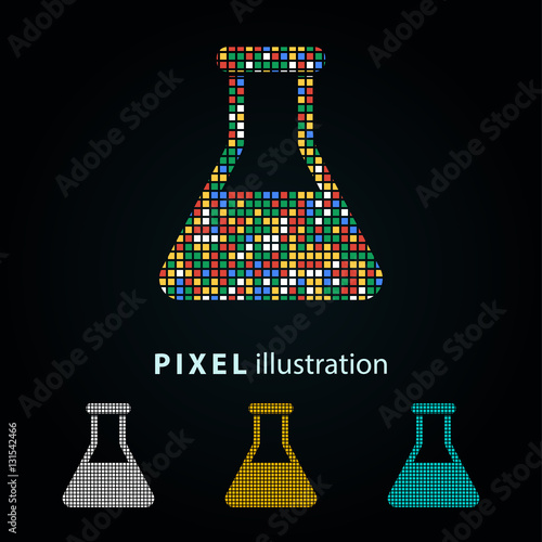 Flask - pixel illustration.