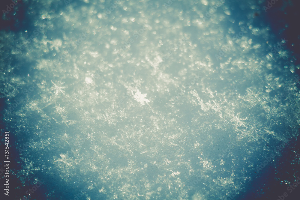 Obraz premium Fresh Snow Macro Retro