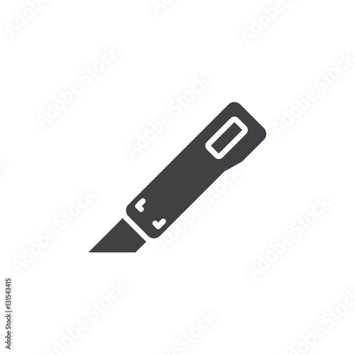 Utility knife icon vector  filled flat sign  solid pictogram isolated on white. Symbol  logo illustration