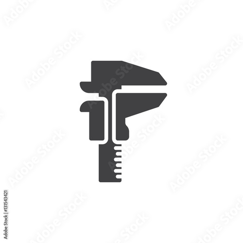 Caliper icon vector, filled flat sign, solid pictogram isolated on white. Symbol, logo illustration