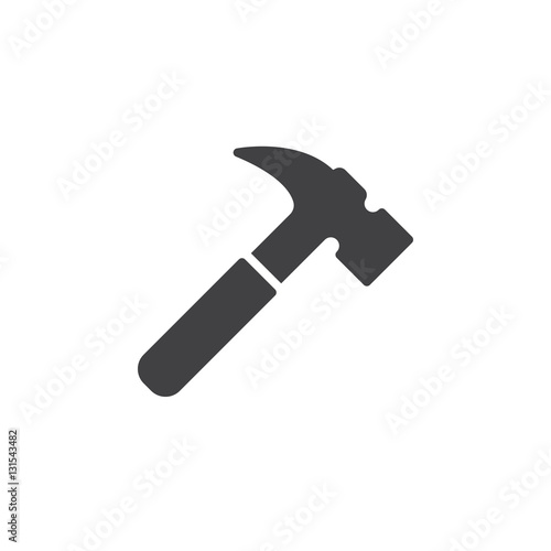 Fotografia Hammer icon vector, filled flat sign, solid pictogram isolated on white