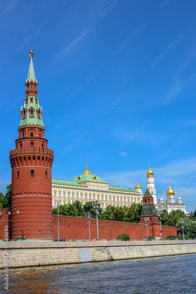 Kremlin, view from the river, Moscow Russia