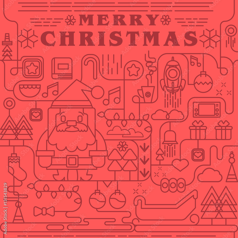 Fototapeta premium Seamless Christmas pattern